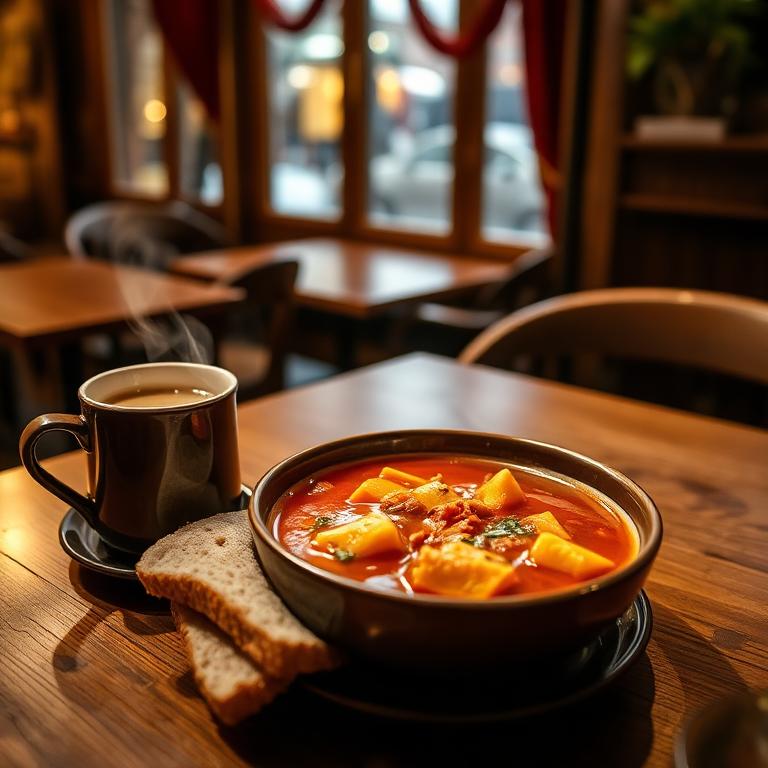 Warme Mahlzeit + Heißgetränk